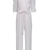 BCBG Max Azria - Pale Pink Puff Sleeve Wide Leg Jumpsuit Sz XXS