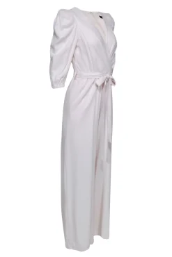 BCBG Max Azria - Pale Pink Puff Sleeve Wide Leg Jumpsuit Sz XXS