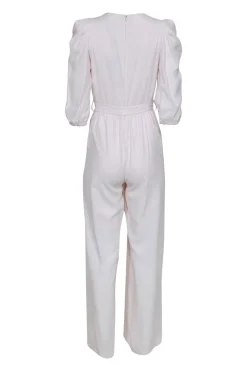 BCBG Max Azria - Pale Pink Puff Sleeve Wide Leg Jumpsuit Sz XXS