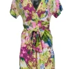 BCBG Max Azria - Pink & Multicolor Floral "Avery" Mini Dress Sz S