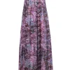 BCBG Max Azria -  Purple & Blue Metallic Print Sleeveless Formal Dress Sz 6