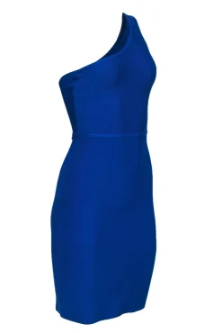BCBG Max Azria - Royal Blue One-Shoulder Sleeveless Bodycon Dress Sz S