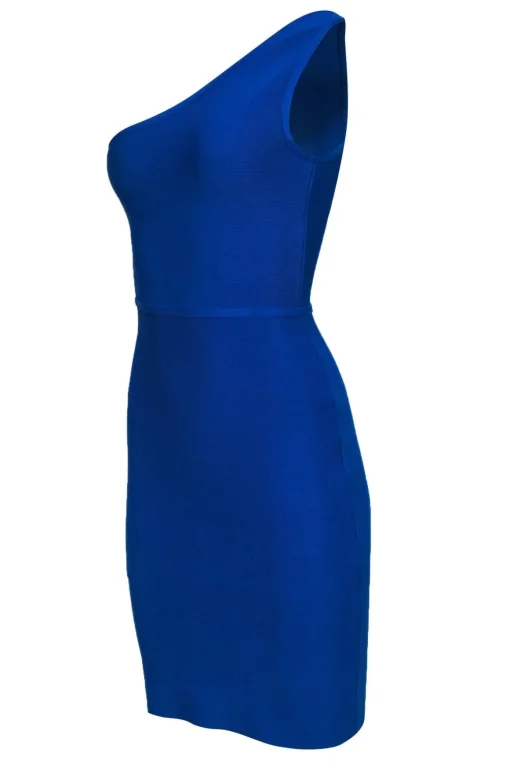 BCBG Max Azria - Royal Blue One-Shoulder Sleeveless Bodycon Dress Sz S