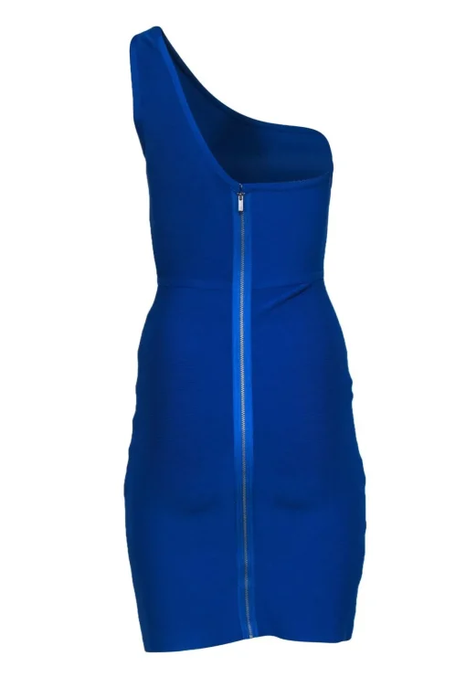 BCBG Max Azria - Royal Blue One-Shoulder Sleeveless Bodycon Dress Sz S