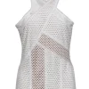 BCBG Max Azria - White Mesh Perforated Tank Sz M