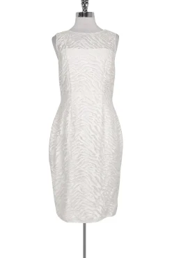 BCBG Max Azria - White Textured Cocktail Dress Sz 8