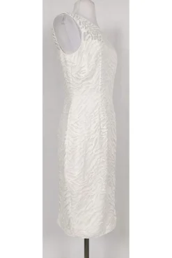 BCBG Max Azria - White Textured Cocktail Dress Sz 8