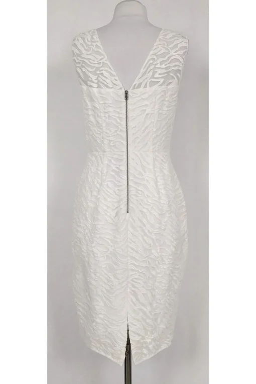 BCBG Max Azria - White Textured Cocktail Dress Sz 8
