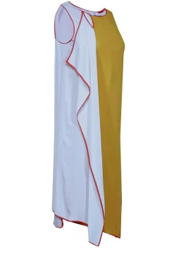 BCBG Max Azria Runway - Yellow & Cream "Karolina" Sleeveless Dress Sz XS