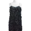 Behnaz Sarafpour - Green/Blue Tulle Detail Silk Dress Sz 4