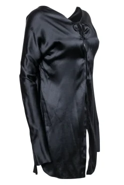 Ben Taverniti - Black Silk Blend Blouse Sz M