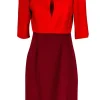Black Halo - Red & Burgundy Cut Out Dress Sz 6