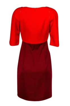 Black Halo - Red & Burgundy Cut Out Dress Sz 6