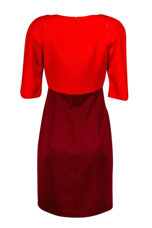 Black Halo - Red & Burgundy Cut Out Dress Sz 6