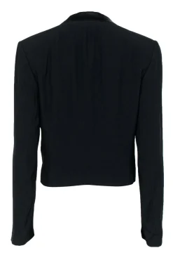 BOSS Hugo Boss - Black Cropped Blazer w/ Satin Collar Sz 8