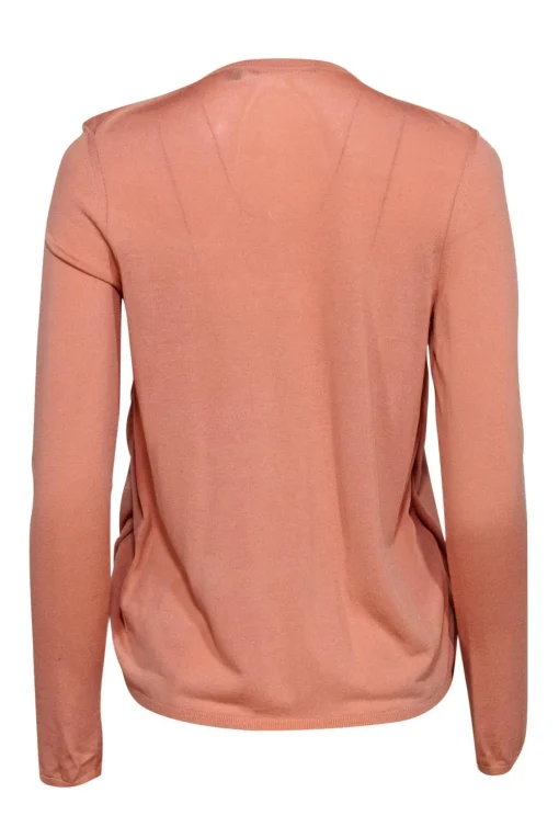 BOSS Hugo Boss - Pink Open Front Cardigan w/ Silk Underlay Sz XS