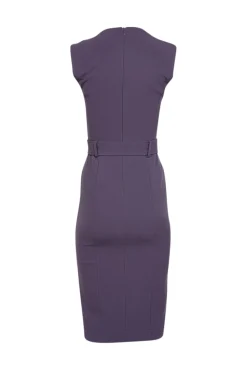 BOSS Hugo Boss - Purple Belted Sheath Dress Sz 0