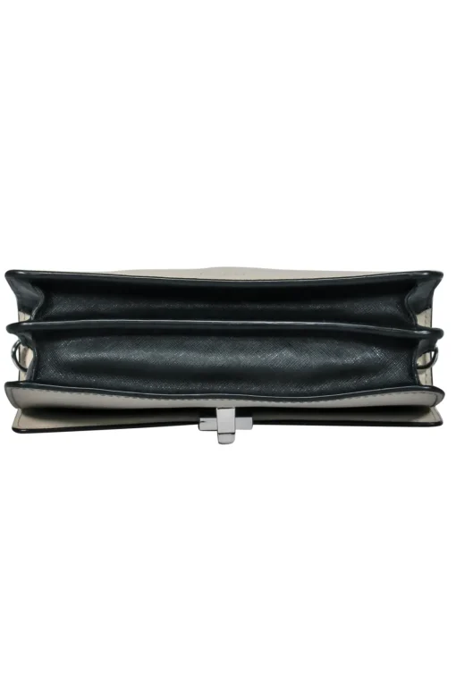 Botkier - Ivory & Black "Lennox" Convertible Crossbody w/ Bar Handle