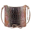 Brahmin - Gold Multi Ombre Croc Embossed Leather Crossbody Bag