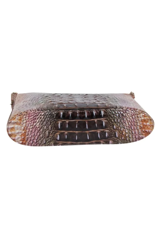Brahmin - Gold Multi Ombre Croc Embossed Leather Crossbody Bag