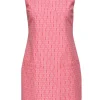 Britt Ryan - White & Pink Graphic Printed Sheath Dress Sz 2