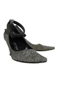 Bruno Magli - Black & White Chevron Heels Sz 8