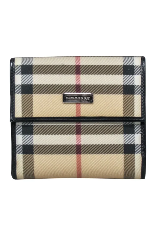 Burberry - Beige Signature Plaid Square Wallet
