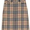 Burberry - Beige Tartan Print Pencil Skirt Sz 2