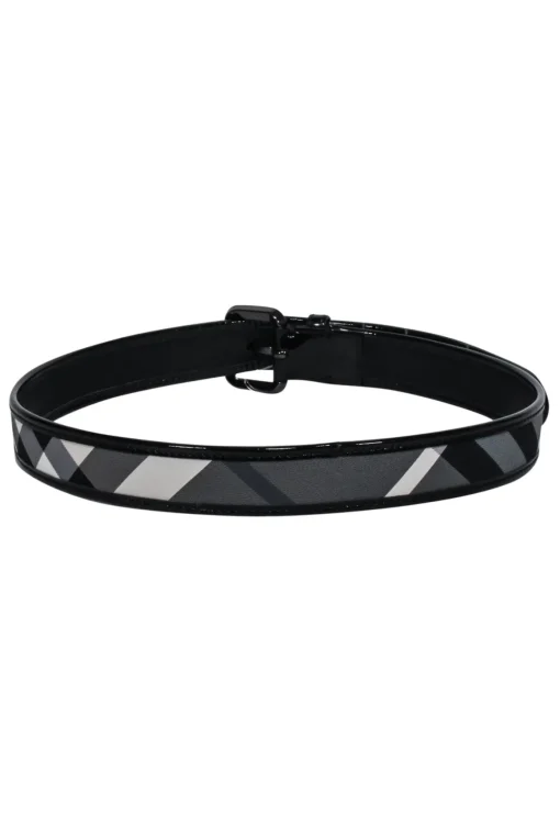 Burberry - Black & Grey Plaid Belt Sz 4