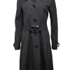 Burberry - Black Belted Trench Coat Sz XS