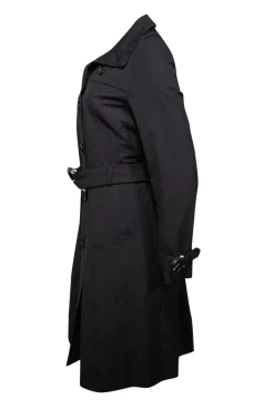 Burberry - Black Belted Trench Coat Sz XS