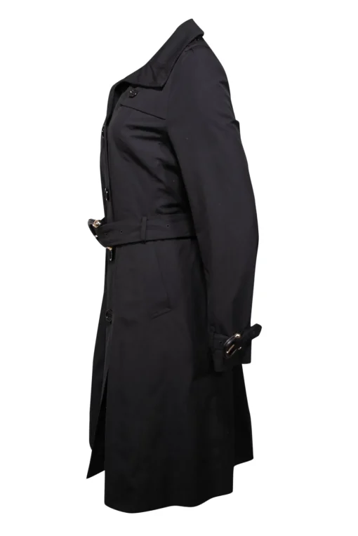 Burberry - Black Belted Trench Coat Sz XS