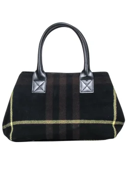 Burberry - Black, Brown, & Yellow Plaid Handbag