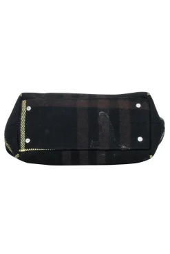 Burberry - Black, Brown, & Yellow Plaid Handbag