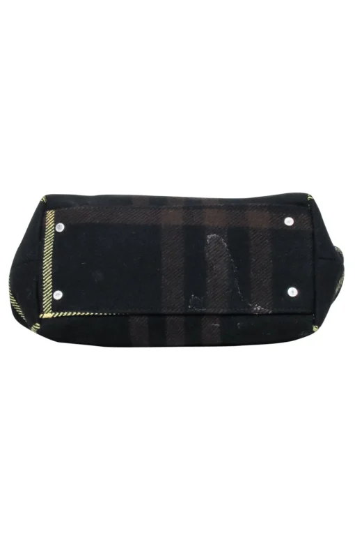 Burberry - Black, Brown, & Yellow Plaid Handbag