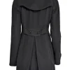 Burberry - Black Double Breasted Pea Coat Sz 6