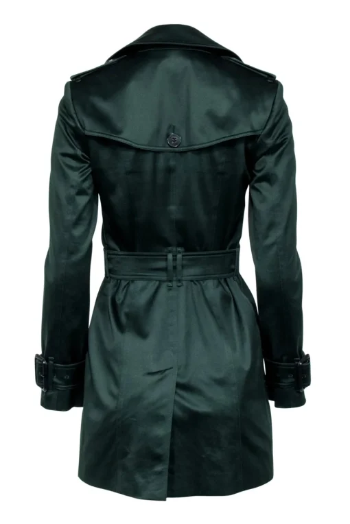 Burberry - Hunter Green Classic Trench Coat Sz 4