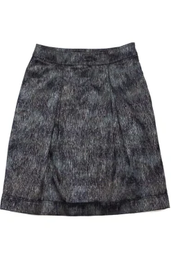 Burberry - Metallic Grey, Black, Olive & Blue Skirt Sz 4