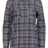 Burberry Brit - Grey Classic Plaid Button Front Sz M