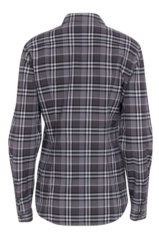Burberry Brit - Grey Classic Plaid Button Front Sz M