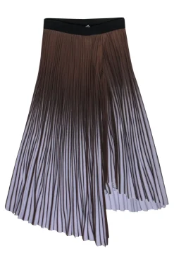 By Malene Birger - Brown & Purple Ombre Pleated Midi Skirt Sz XXS