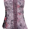 Byron Lans - Black, Beige, & Pink Sequin Embellished Bustier Top Sz 2