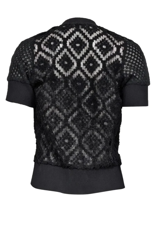 Byron Lars - Black Knit Short Sleeve Cardigan Sz 8