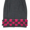 Carlisle - Grey Wool Pencil Skirt w/ Fringe Sz 2