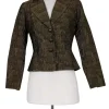 Carmen Marc Valvo - Bronze Textured Jacket Sz 2