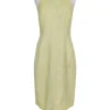 Carmen Marc Valvo - Green Beaded Halter Dress Sz 6