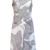 Carolina Herrera - Purple & White Print Sleeveless Dress Sz 6