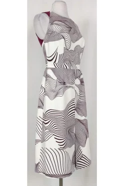 Carolina Herrera - White & Purple Printed Dress Sz 8