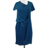 Carven - Teal Short Sleeve Gathered Waist Dress Sz 6