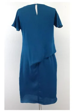 Carven - Teal Short Sleeve Gathered Waist Dress Sz 6